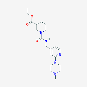 molecular formula C20H31N5O3 B7050199 Ethyl 1-[[2-(4-methylpiperazin-1-yl)pyridin-4-yl]methylcarbamoyl]piperidine-3-carboxylate 