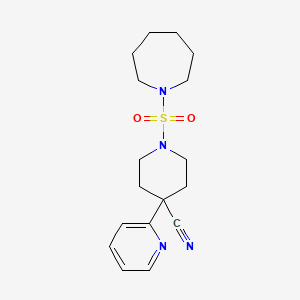 1-(Azepan-1-ylsulfonyl)-4-pyridin-2-ylpiperidine-4-carbonitrile