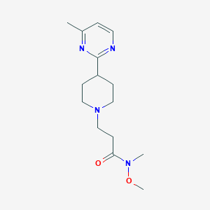 N-methoxy-N-methyl-3-[4-(4-methylpyrimidin-2-yl)piperidin-1-yl]propanamide