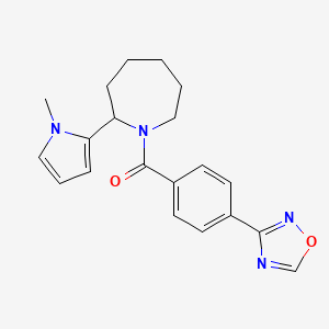 [2-(1-Methylpyrrol-2-yl)azepan-1-yl]-[4-(1,2,4-oxadiazol-3-yl)phenyl]methanone