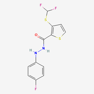 3-(difluoromethylsulfanyl)-N'-(4-fluorophenyl)thiophene-2-carbohydrazide