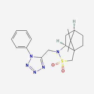 (5S,7R)-10,10-dimethyl-4-[(1-phenyltetrazol-5-yl)methyl]-3lambda6-thia-4-azatricyclo[5.2.1.01,5]decane 3,3-dioxide