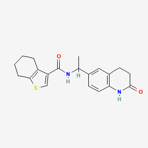 N-[1-(2-oxo-3,4-dihydro-1H-quinolin-6-yl)ethyl]-4,5,6,7-tetrahydro-1-benzothiophene-3-carboxamide