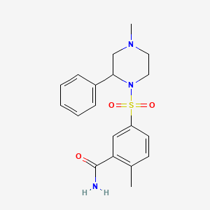 2-Methyl-5-(4-methyl-2-phenylpiperazin-1-yl)sulfonylbenzamide