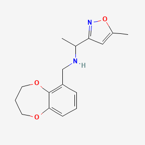 N-(3,4-dihydro-2H-1,5-benzodioxepin-6-ylmethyl)-1-(5-methyl-1,2-oxazol-3-yl)ethanamine