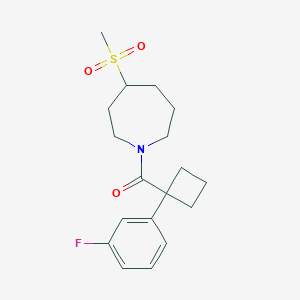 [1-(3-Fluorophenyl)cyclobutyl]-(4-methylsulfonylazepan-1-yl)methanone