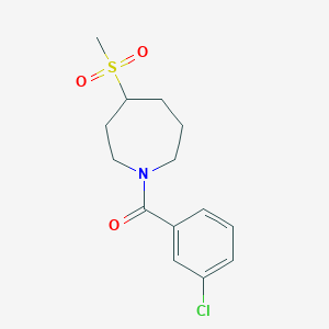 (3-Chlorophenyl)-(4-methylsulfonylazepan-1-yl)methanone