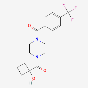 [4-(1-Hydroxycyclobutanecarbonyl)piperazin-1-yl]-[4-(trifluoromethyl)phenyl]methanone