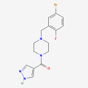 [4-[(5-bromo-2-fluorophenyl)methyl]piperazin-1-yl]-(1H-pyrazol-4-yl)methanone