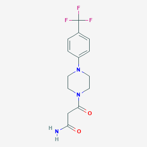 3-Oxo-3-[4-[4-(trifluoromethyl)phenyl]piperazin-1-yl]propanamide