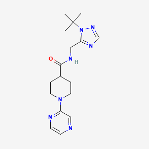 N-[(2-tert-butyl-1,2,4-triazol-3-yl)methyl]-1-pyrazin-2-ylpiperidine-4-carboxamide