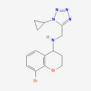 8-bromo-N-[(1-cyclopropyltetrazol-5-yl)methyl]-3,4-dihydro-2H-chromen-4-amine