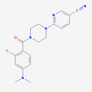 6-[4-[4-(Dimethylamino)-2-fluorobenzoyl]piperazin-1-yl]pyridine-3-carbonitrile