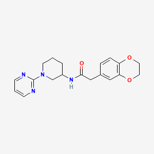 2-(2,3-dihydro-1,4-benzodioxin-6-yl)-N-(1-pyrimidin-2-ylpiperidin-3-yl)acetamide