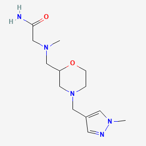 2-[Methyl-[[4-[(1-methylpyrazol-4-yl)methyl]morpholin-2-yl]methyl]amino]acetamide