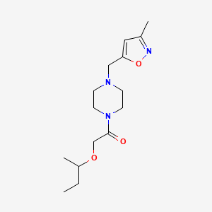 2-Butan-2-yloxy-1-[4-[(3-methyl-1,2-oxazol-5-yl)methyl]piperazin-1-yl]ethanone