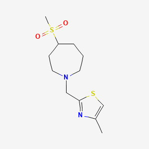 4-Methyl-2-[(4-methylsulfonylazepan-1-yl)methyl]-1,3-thiazole