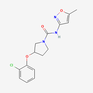 3-(2-chlorophenoxy)-N-(5-methyl-1,2-oxazol-3-yl)pyrrolidine-1-carboxamide