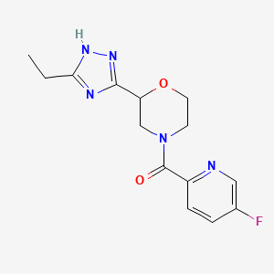 [2-(5-ethyl-1H-1,2,4-triazol-3-yl)morpholin-4-yl]-(5-fluoropyridin-2-yl)methanone