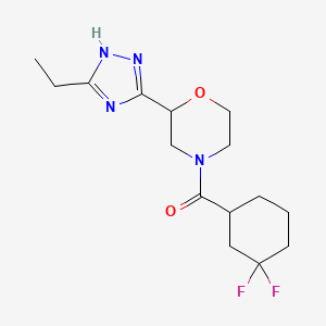 (3,3-difluorocyclohexyl)-[2-(5-ethyl-1H-1,2,4-triazol-3-yl)morpholin-4-yl]methanone