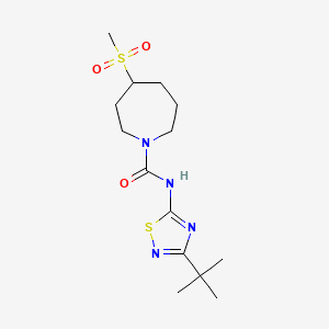 N-(3-tert-butyl-1,2,4-thiadiazol-5-yl)-4-methylsulfonylazepane-1-carboxamide