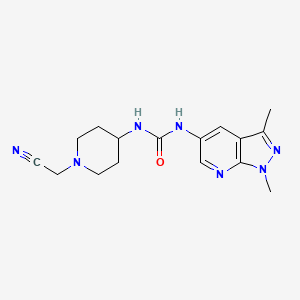 1-[1-(Cyanomethyl)piperidin-4-yl]-3-(1,3-dimethylpyrazolo[3,4-b]pyridin-5-yl)urea