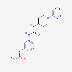 2-methyl-N-[3-[(1-pyridin-2-ylpiperidin-4-yl)carbamoylamino]phenyl]propanamide