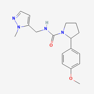 2-(4-methoxyphenyl)-N-[(2-methylpyrazol-3-yl)methyl]pyrrolidine-1-carboxamide