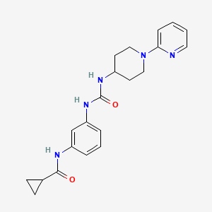 N-[3-[(1-pyridin-2-ylpiperidin-4-yl)carbamoylamino]phenyl]cyclopropanecarboxamide