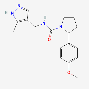 2-(4-methoxyphenyl)-N-[(5-methyl-1H-pyrazol-4-yl)methyl]pyrrolidine-1-carboxamide