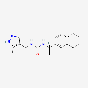 1-[(5-methyl-1H-pyrazol-4-yl)methyl]-3-[1-(5,6,7,8-tetrahydronaphthalen-2-yl)ethyl]urea