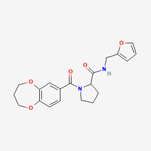 1-(3,4-dihydro-2H-1,5-benzodioxepine-7-carbonyl)-N-(furan-2-ylmethyl)pyrrolidine-2-carboxamide