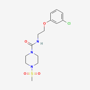 N-[2-(3-chlorophenoxy)ethyl]-4-methylsulfonylpiperazine-1-carboxamide