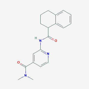 N,N-dimethyl-2-(1,2,3,4-tetrahydronaphthalene-1-carbonylamino)pyridine-4-carboxamide