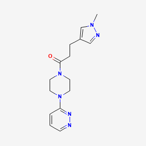 3-(1-Methylpyrazol-4-yl)-1-(4-pyridazin-3-ylpiperazin-1-yl)propan-1-one