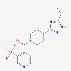 [4-(5-ethyl-1H-1,2,4-triazol-3-yl)piperidin-1-yl]-[3-(trifluoromethyl)pyridin-4-yl]methanone