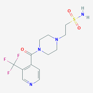 2-[4-[3-(Trifluoromethyl)pyridine-4-carbonyl]piperazin-1-yl]ethanesulfonamide