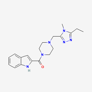 [4-[(5-ethyl-4-methyl-1,2,4-triazol-3-yl)methyl]piperazin-1-yl]-(1H-indol-2-yl)methanone