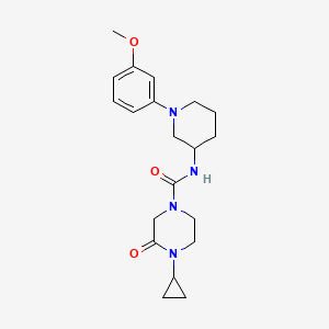 4-cyclopropyl-N-[1-(3-methoxyphenyl)piperidin-3-yl]-3-oxopiperazine-1-carboxamide