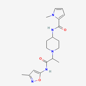 1-methyl-N-[1-[1-[(3-methyl-1,2-oxazol-5-yl)amino]-1-oxopropan-2-yl]piperidin-4-yl]pyrrole-2-carboxamide