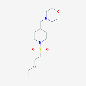 molecular formula C14H28N2O4S B7050789 4-[[1-(2-Ethoxyethylsulfonyl)piperidin-4-yl]methyl]morpholine 