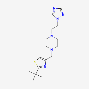 2-Tert-butyl-4-[[4-[2-(1,2,4-triazol-1-yl)ethyl]piperazin-1-yl]methyl]-1,3-thiazole