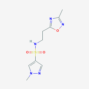 1-methyl-N-[2-(3-methyl-1,2,4-oxadiazol-5-yl)ethyl]pyrazole-4-sulfonamide