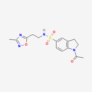 1-acetyl-N-[2-(3-methyl-1,2,4-oxadiazol-5-yl)ethyl]-2,3-dihydroindole-5-sulfonamide