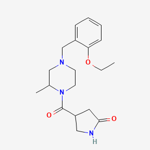 4-[4-[(2-Ethoxyphenyl)methyl]-2-methylpiperazine-1-carbonyl]pyrrolidin-2-one