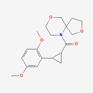 [2-(2,5-Dimethoxyphenyl)cyclopropyl]-(2,9-dioxa-6-azaspiro[4.5]decan-6-yl)methanone