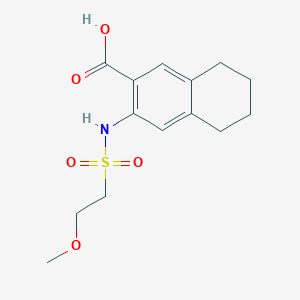 molecular formula C14H19NO5S B7050892 3-(2-Methoxyethylsulfonylamino)-5,6,7,8-tetrahydronaphthalene-2-carboxylic acid 