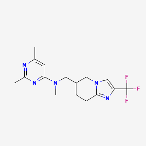 N,2,6-trimethyl-N-[[2-(trifluoromethyl)-5,6,7,8-tetrahydroimidazo[1,2-a]pyridin-6-yl]methyl]pyrimidin-4-amine