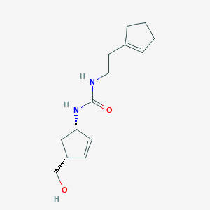 1-[2-(cyclopenten-1-yl)ethyl]-3-[(1S,4R)-4-(hydroxymethyl)cyclopent-2-en-1-yl]urea