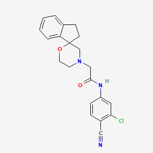 N-(3-chloro-4-cyanophenyl)-2-spiro[1,2-dihydroindene-3,2'-morpholine]-4'-ylacetamide